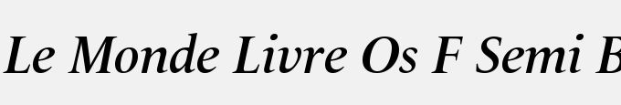 Le Monde Livre Os F Semi Bold Italic